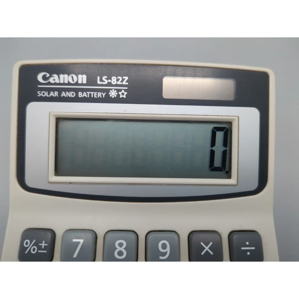 Canon LS82Z Minidesk Calculator Solar and Battery For Parts or not working‎